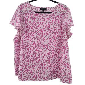 Lane Bryant Flutter Sleeve Blouse Size 18 PLUS‎